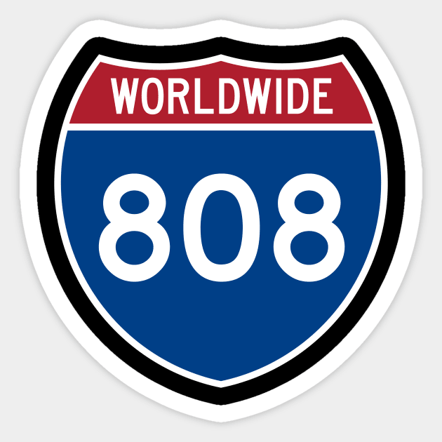 Worldwide 808 by Basement Mastermind Sticker by BasementMaster